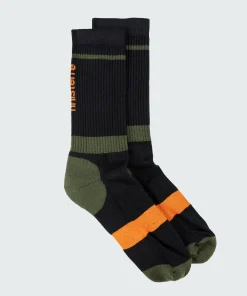 Hot Finisterre Adventure Sock Raven/Khaki/Orange