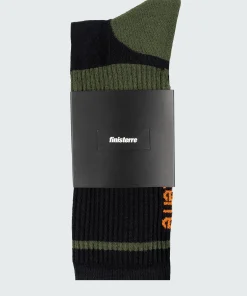 Hot Finisterre Adventure Sock Raven/Khaki/Orange