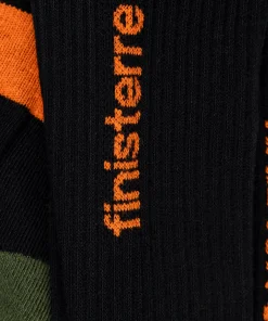 Hot Finisterre Adventure Sock Raven/Khaki/Orange