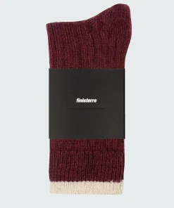 Cheap Finisterre Bosun Sock BlackCherry/Ecru