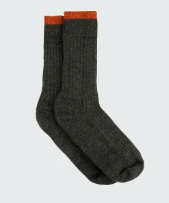 Cheap Finisterre Bosun Sock Olive/RedRust