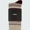 Shop Finisterre Fair Isle Pattern Sock Oatmeal/Olive/BlackCherry