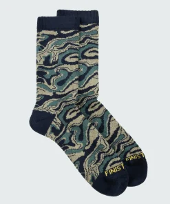 Sale Finisterre High Tide Pattern Sock WillowGreenOsmosis