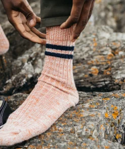 Best Sale Finisterre Kelson Stripe Sock Sangria/Navy