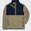 Hot Finisterre Men's Axiom 1/4 Snap Fleece WillowGreen/Navy/Olive