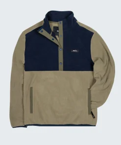Hot Finisterre Men's Axiom 1/4 Snap Fleece WillowGreen/Navy/Olive