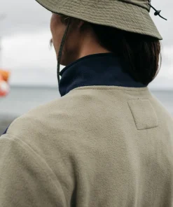 Hot Finisterre Men's Axiom 1/4 Snap Fleece WillowGreen/Navy/Olive