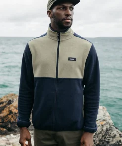 Online Finisterre Men's Axiom Full Zip Fleece WillowGreen/Navy/Olive