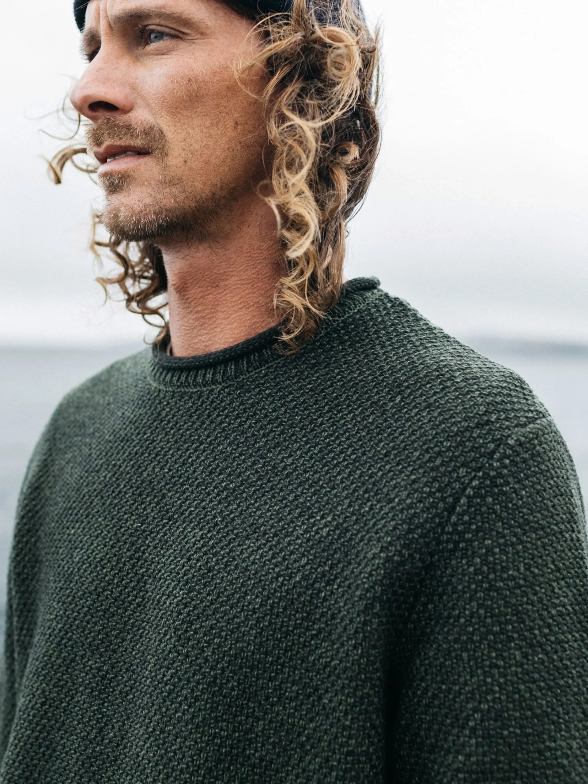 Cheap Finisterre Men's Barents Sweater Olive