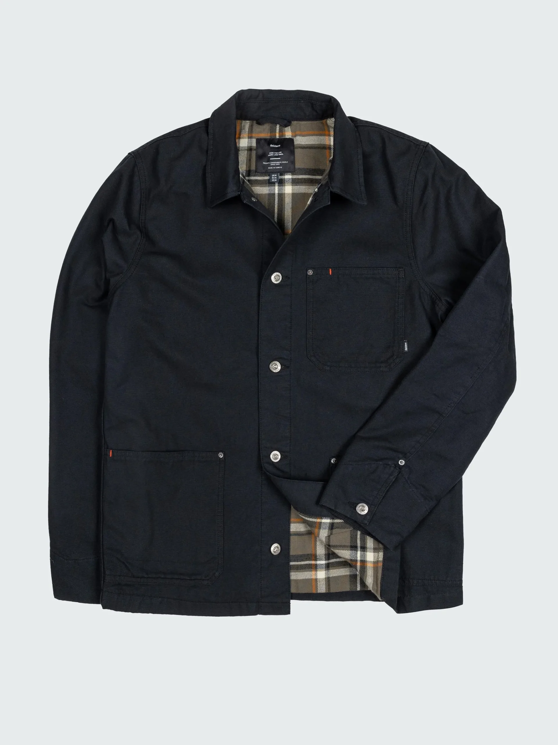Cheap Finisterre Men's Basset Flannel Lined Jacket Black