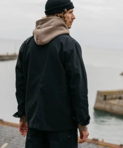 Cheap Finisterre Men's Basset Flannel Lined Jacket Black