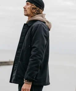 Cheap Finisterre Men's Basset Flannel Lined Jacket Black
