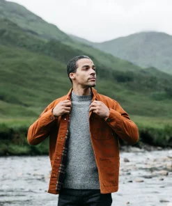 Store Finisterre Men's Basset Flannel Lined Jacket Sable