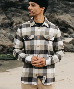 Cheap Finisterre Men's Beardsmore Shirt WillowGreenCheck