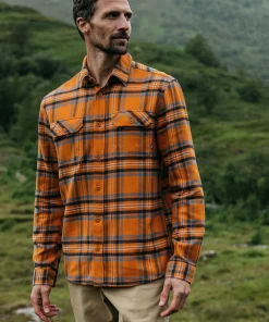 New Finisterre Men's Beardsmore Shirt HarvestGoldCheck