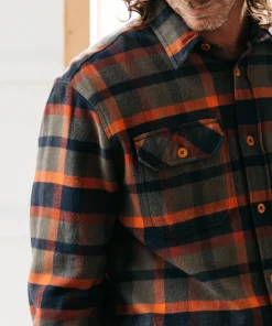 Best Sale Finisterre Men's Beardsmore Shirt DarkRosewoodCheck
