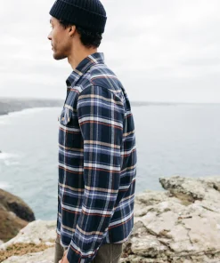 New Finisterre Men's Beardsmore Shirt CoastalFjordCheck