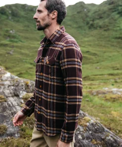 Online Finisterre Men's Beardsmore Shirt BlackCherryCheck
