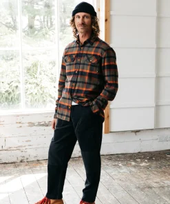 Best Sale Finisterre Men's Beardsmore Shirt DarkRosewoodCheck