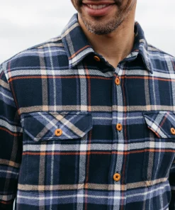 New Finisterre Men's Beardsmore Shirt CoastalFjordCheck