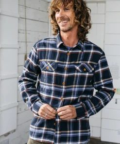 New Finisterre Men's Beardsmore Shirt CoastalFjordCheck