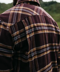 Online Finisterre Men's Beardsmore Shirt BlackCherryCheck
