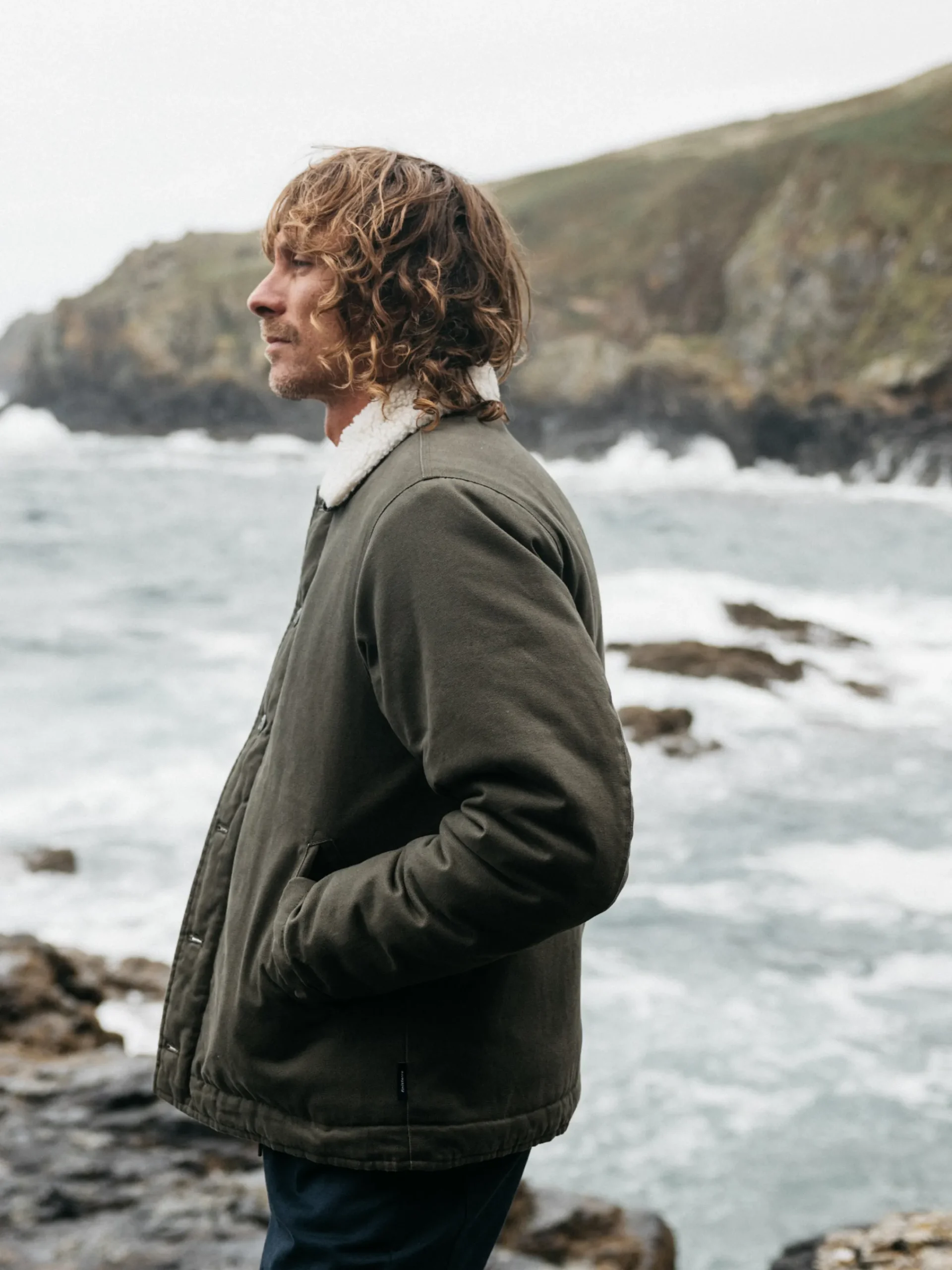 New Finisterre Men's Berings Deck Jacket Olive