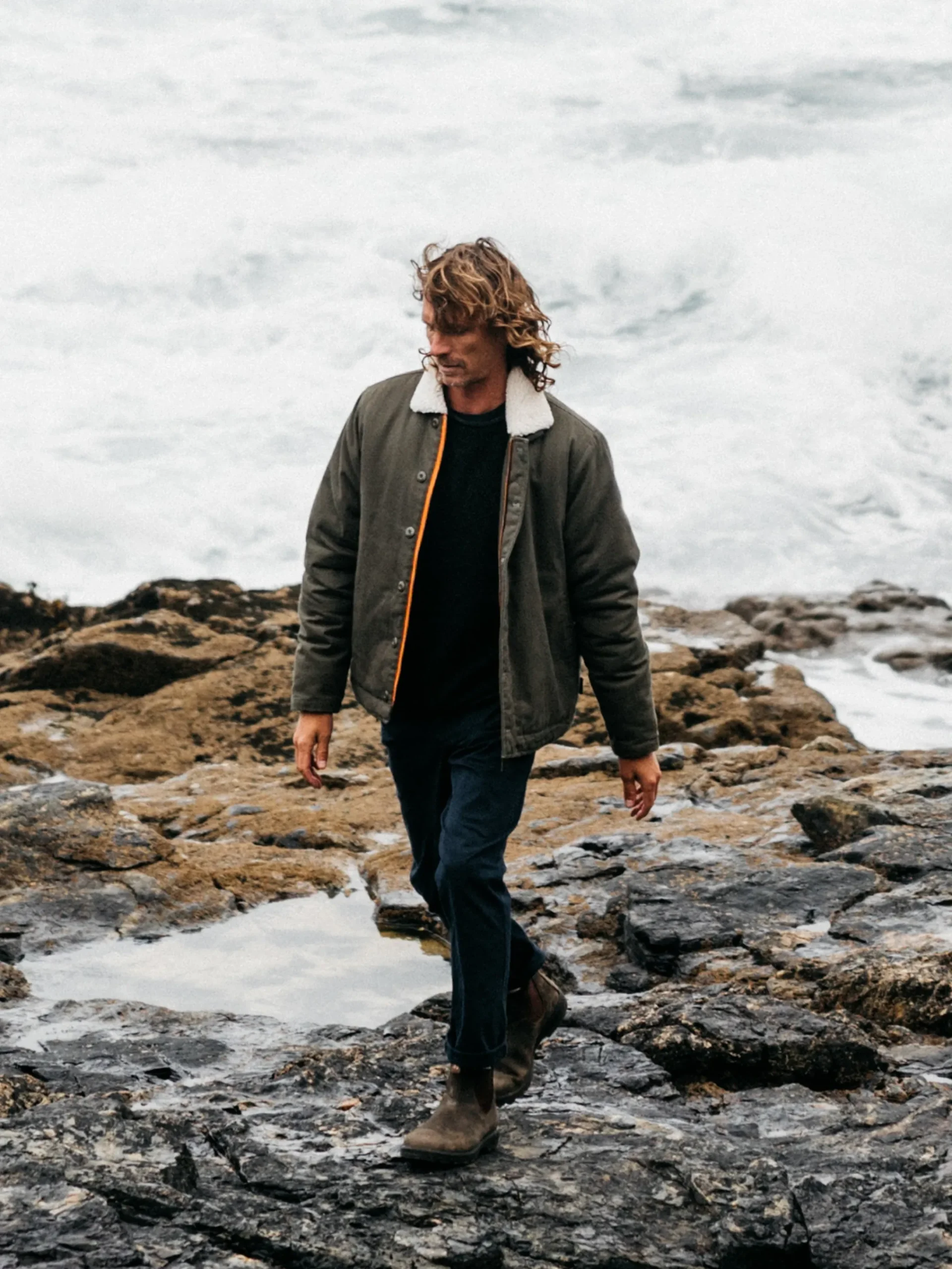 New Finisterre Men's Berings Deck Jacket Olive