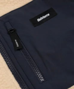 Best Finisterre Men's Bolster 1/4 Zip Fleece OceanStorm/Oatmeal