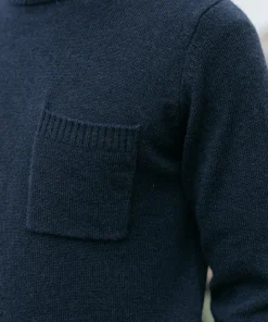 Cheap Finisterre Men's Cavan Pocket Knit Sweater Navy