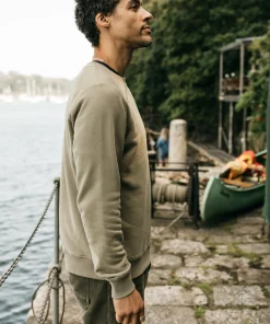 Best Sale Finisterre Men's Coho Sweatshirt WillowGreen