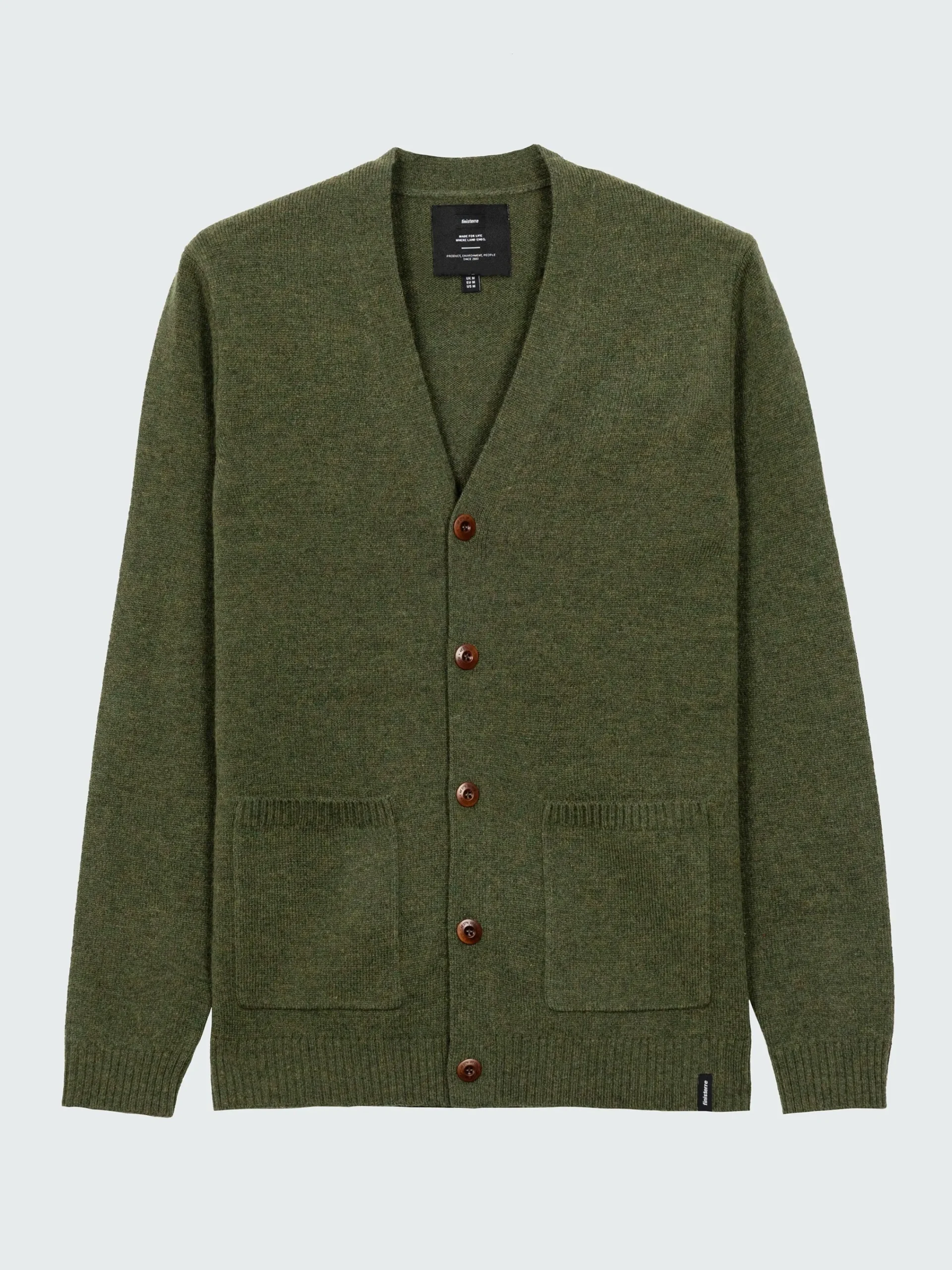 Outlet Finisterre Men's Columba Cardigan Olive