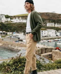 Outlet Finisterre Men's Columba Cardigan Olive