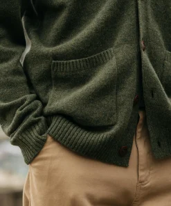 Outlet Finisterre Men's Columba Cardigan Olive