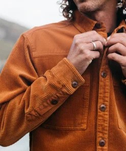 Shop Finisterre Men's Cordium Shirt Sable