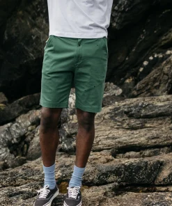 Shop Finisterre Men's Coverack Shorts PineShadow