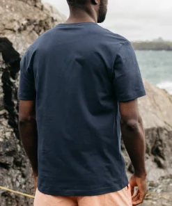 Best Finisterre Men's Diamond Logo T-Shirt Navy