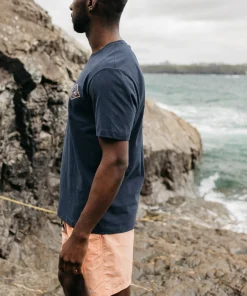 Best Finisterre Men's Diamond Logo T-Shirt Navy