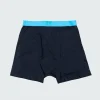 Clearance Finisterre Men's Eddy 2.0 Merino Wool Boxers Navy/Cyan