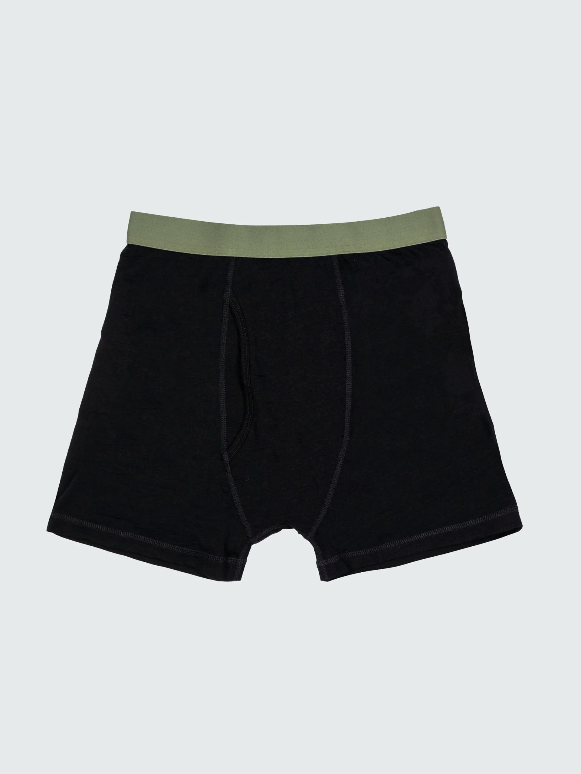 Best Finisterre Men's Eddy 2.0 Merino Wool Boxers Black/Olive