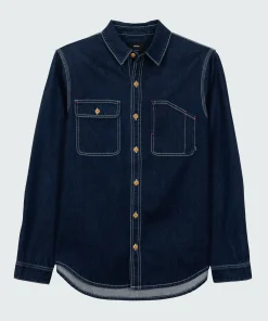 Hot Finisterre Men's Eddystone Denim Shirt WashedDenim