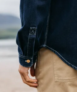 Hot Finisterre Men's Eddystone Denim Shirt WashedDenim