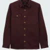 New Finisterre Men's Eddystone Shirt BlackCherry