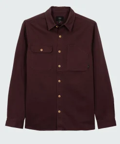 New Finisterre Men's Eddystone Shirt BlackCherry