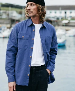 Fashion Finisterre Men's Eddystone Shirt Midnight