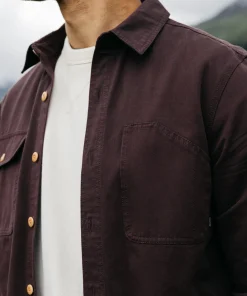 New Finisterre Men's Eddystone Shirt BlackCherry