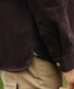 New Finisterre Men's Eddystone Shirt BlackCherry