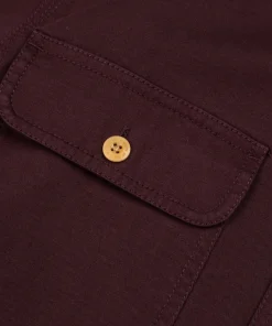 New Finisterre Men's Eddystone Shirt BlackCherry