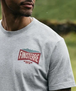 Cheap Finisterre Men's Emblem T-Shirt GreyMarl