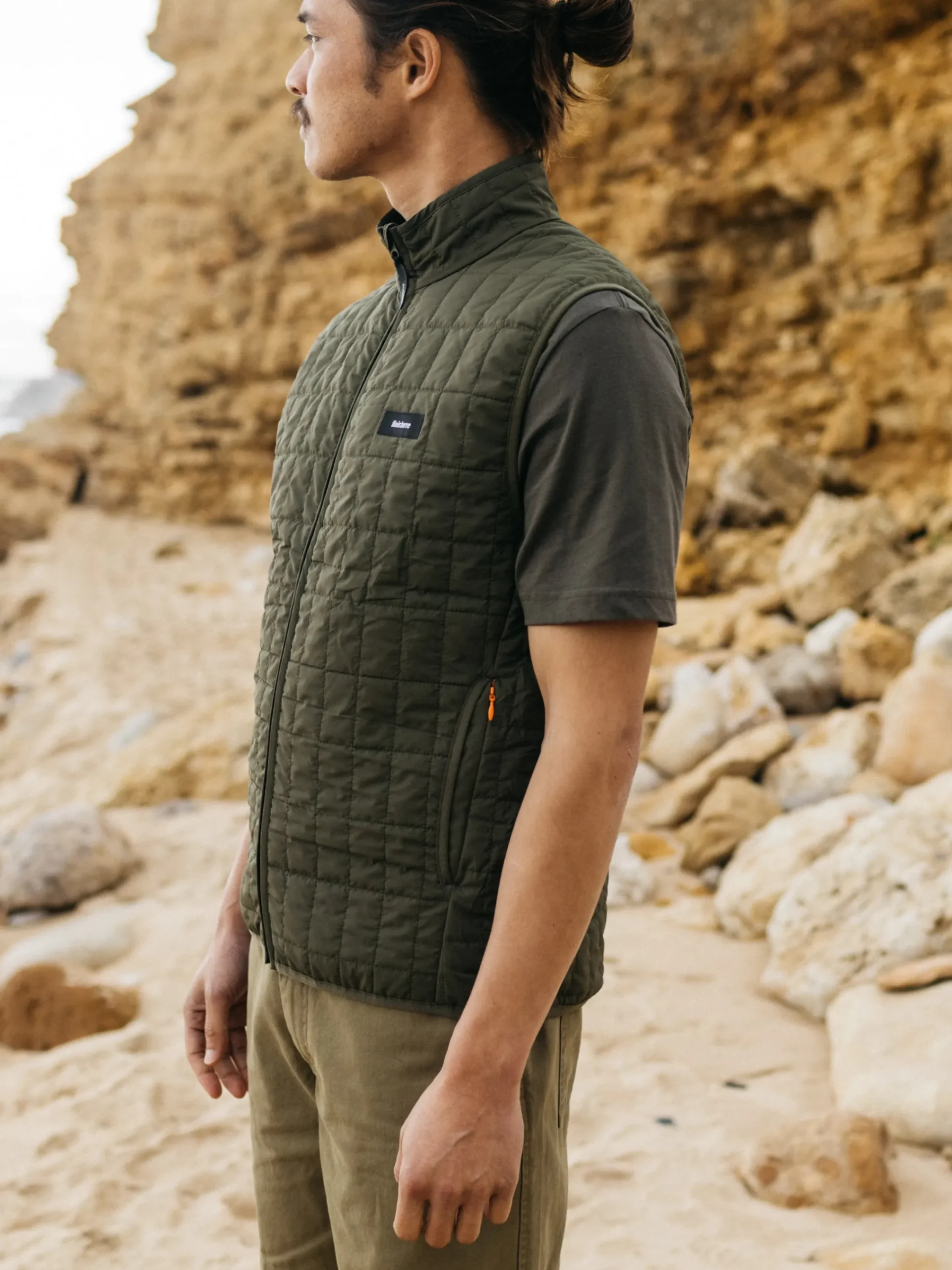 Online Finisterre Men's Firecrest Insulated Vest Olive
